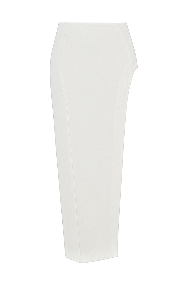 Francesca  Ivory Thigh Split Midi Skirt — image 12