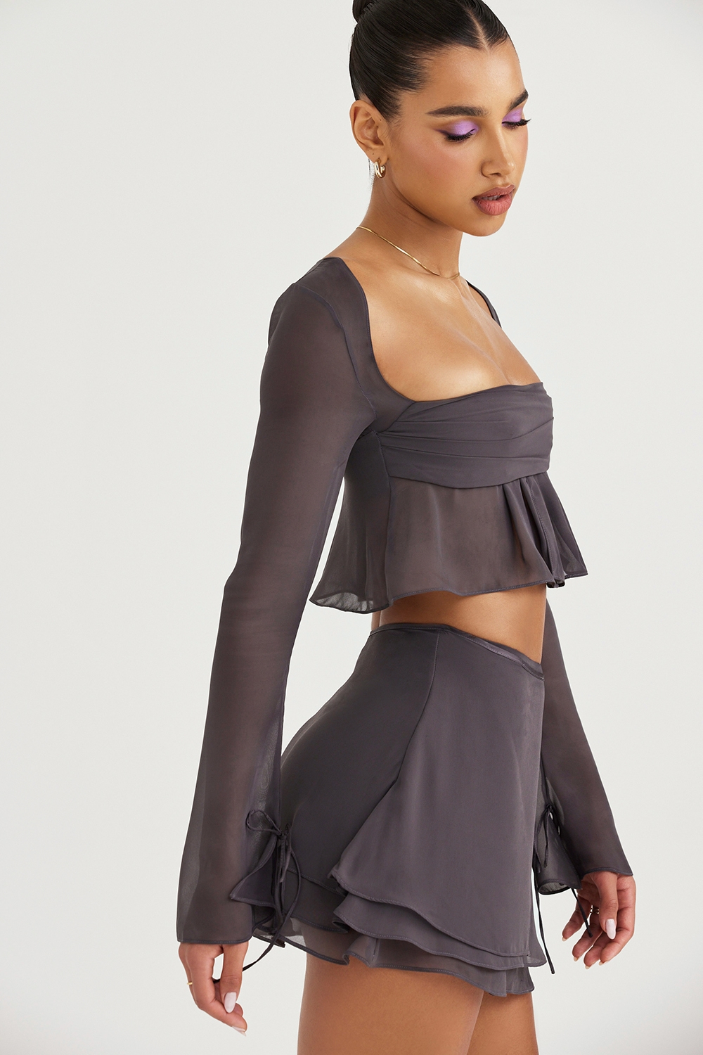 Clarice  Shadow Floaty Layered Mini Skirt — image 8