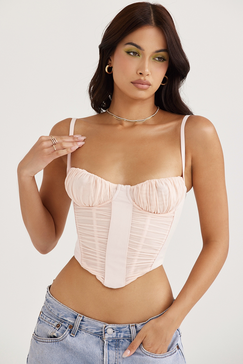 Rochelle Peony Gathered Corset