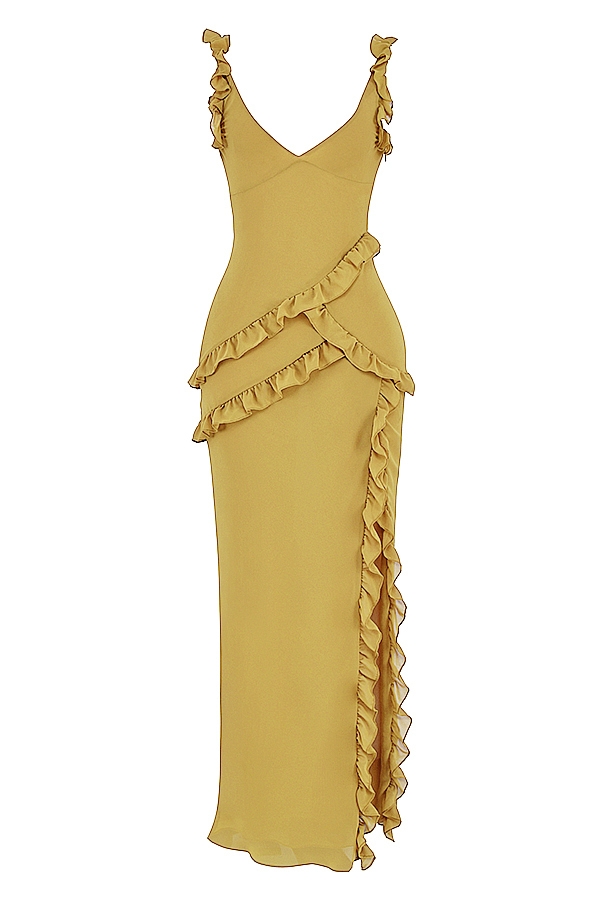 Pixie  Olive Ruffle Maxi Dress — image 14