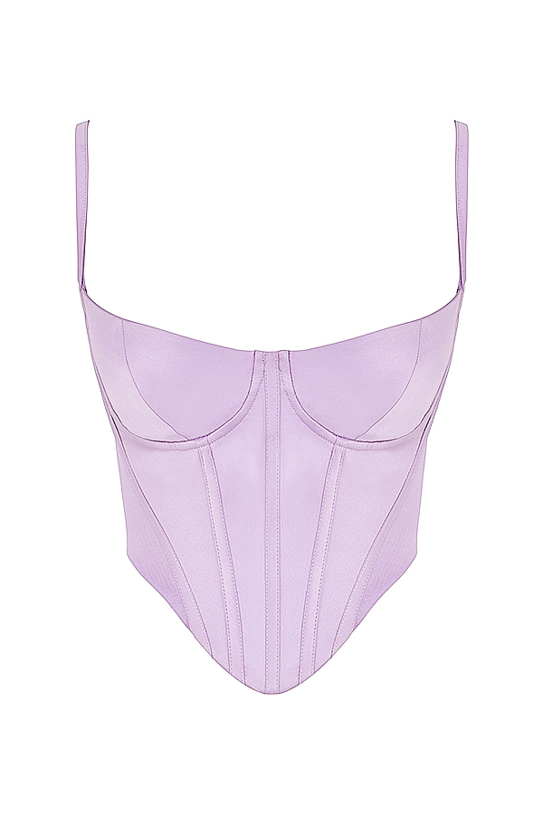 Tamsin  Orchid Satin Corset — image 12
