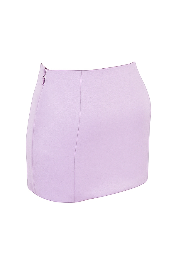 Elodie  Orchid Satin Mini Skirt — image 12