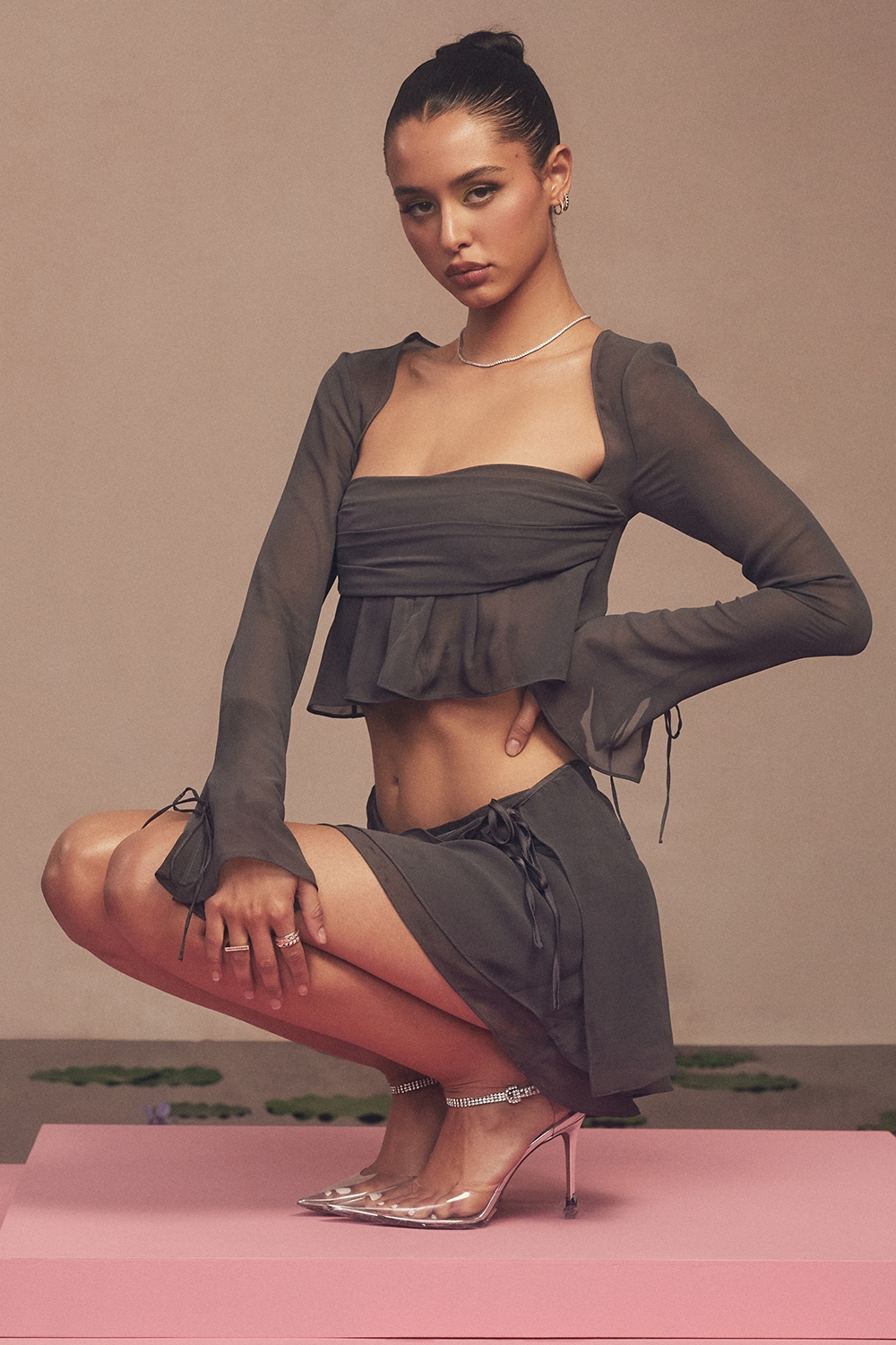Clarice  Shadow Floaty Layered Mini Skirt — image 11