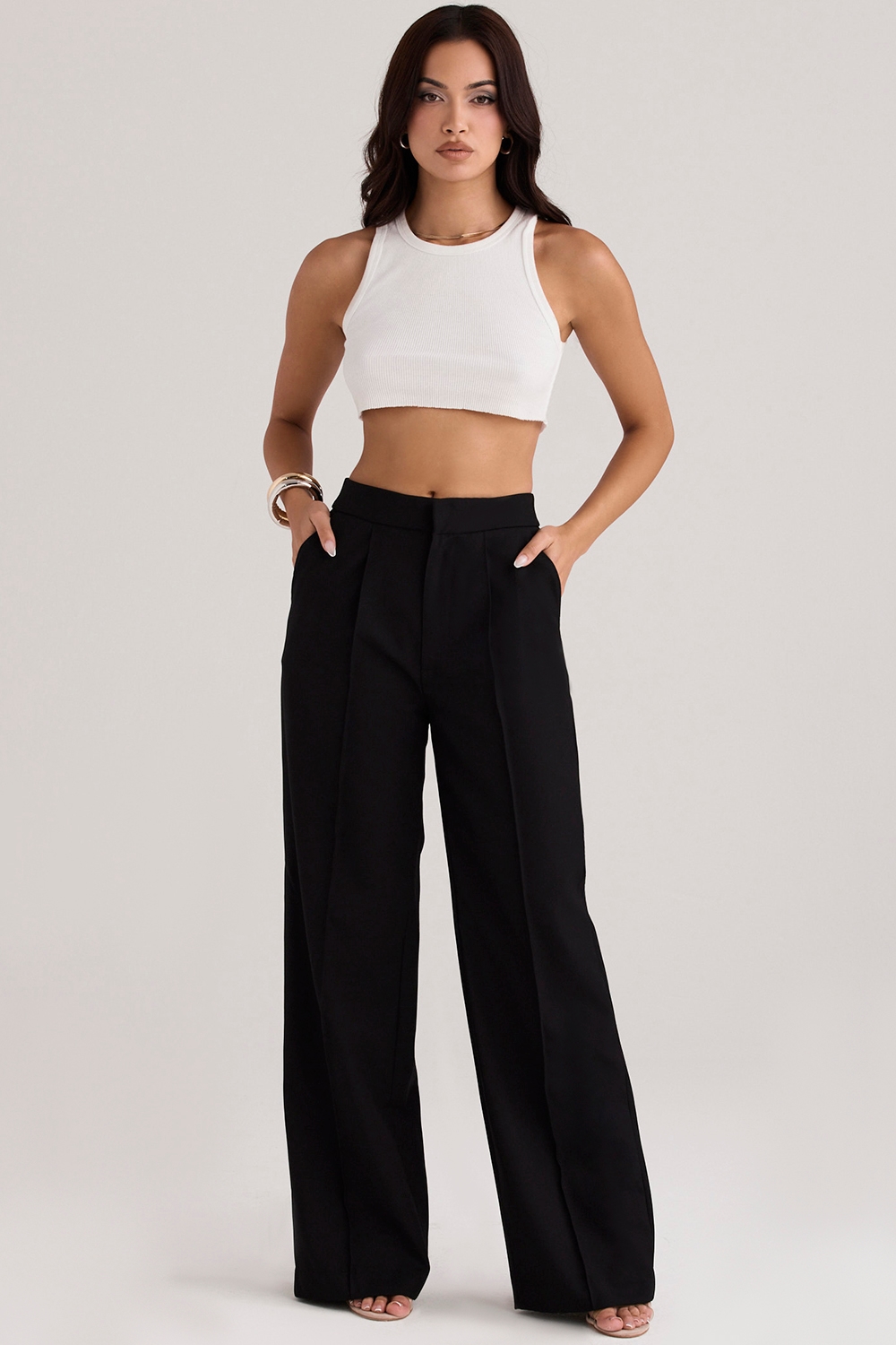 Alivia  Black Loose Fit Trousers — image 1