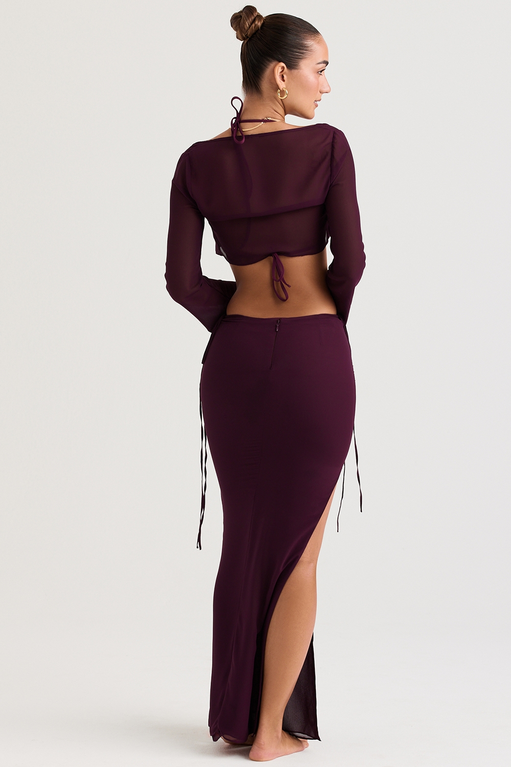 Amalfi  Prune Cutout Maxi Skirt — image 8