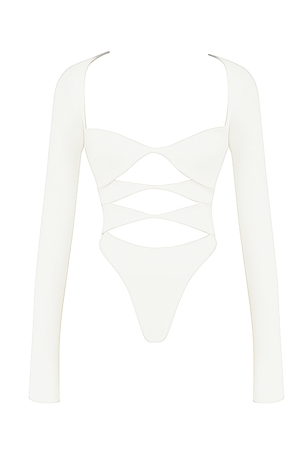 Danica  White Cutout Bodysuit — image 10