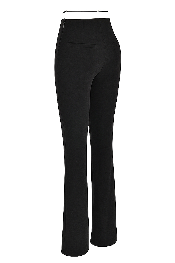 Layla  Black V-Front Trousers — image 10