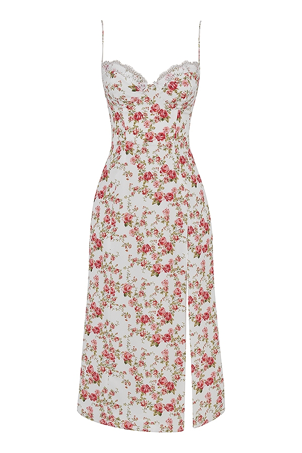 Charlotte  Rose Print Corset Midi Sundress — image 19