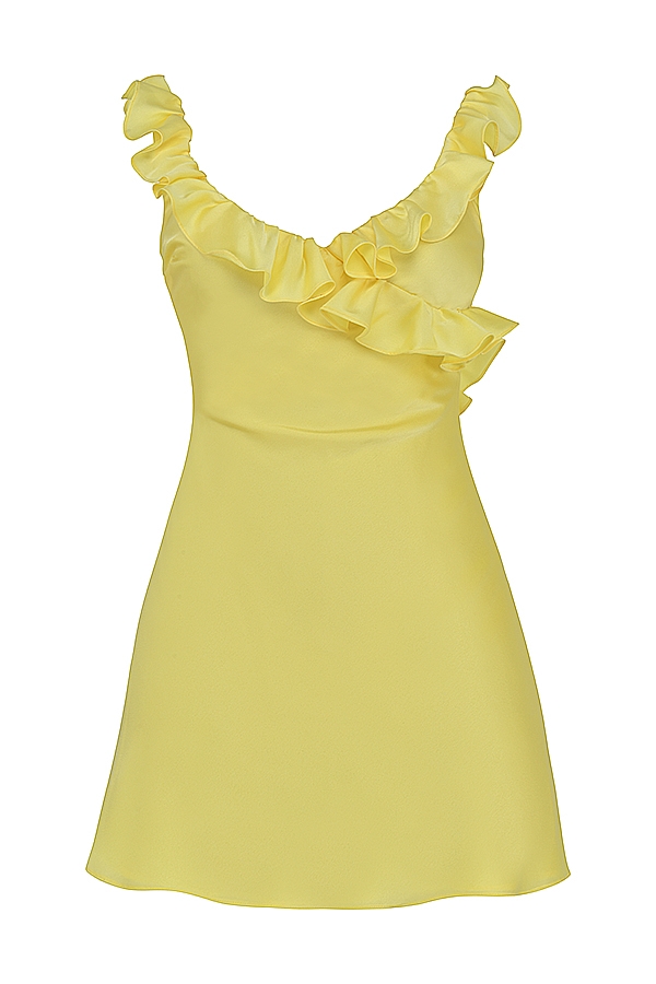 Tink  Buttercup Satin Ruffle Mini Dress — image 16