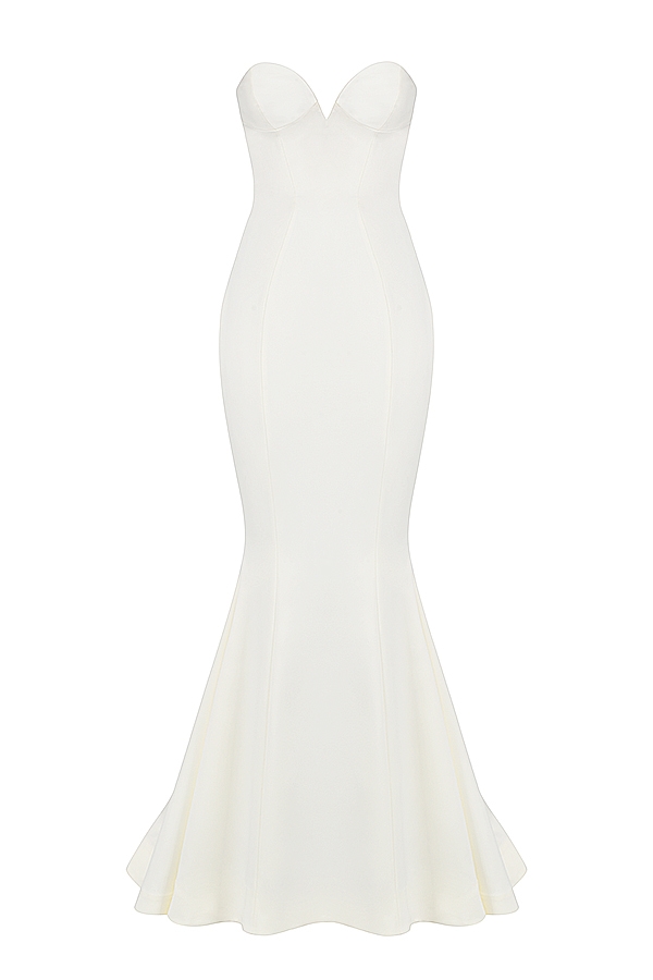 Giselle  Ivory Satin Strapless Bridal Gown — image 20
