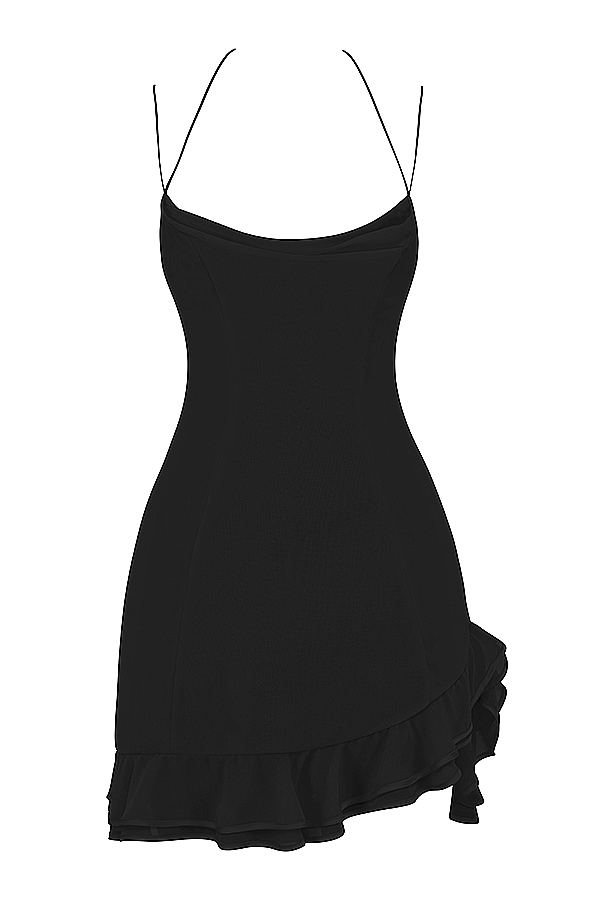 Rossella  Black Ruffle Mini Dress — image 13