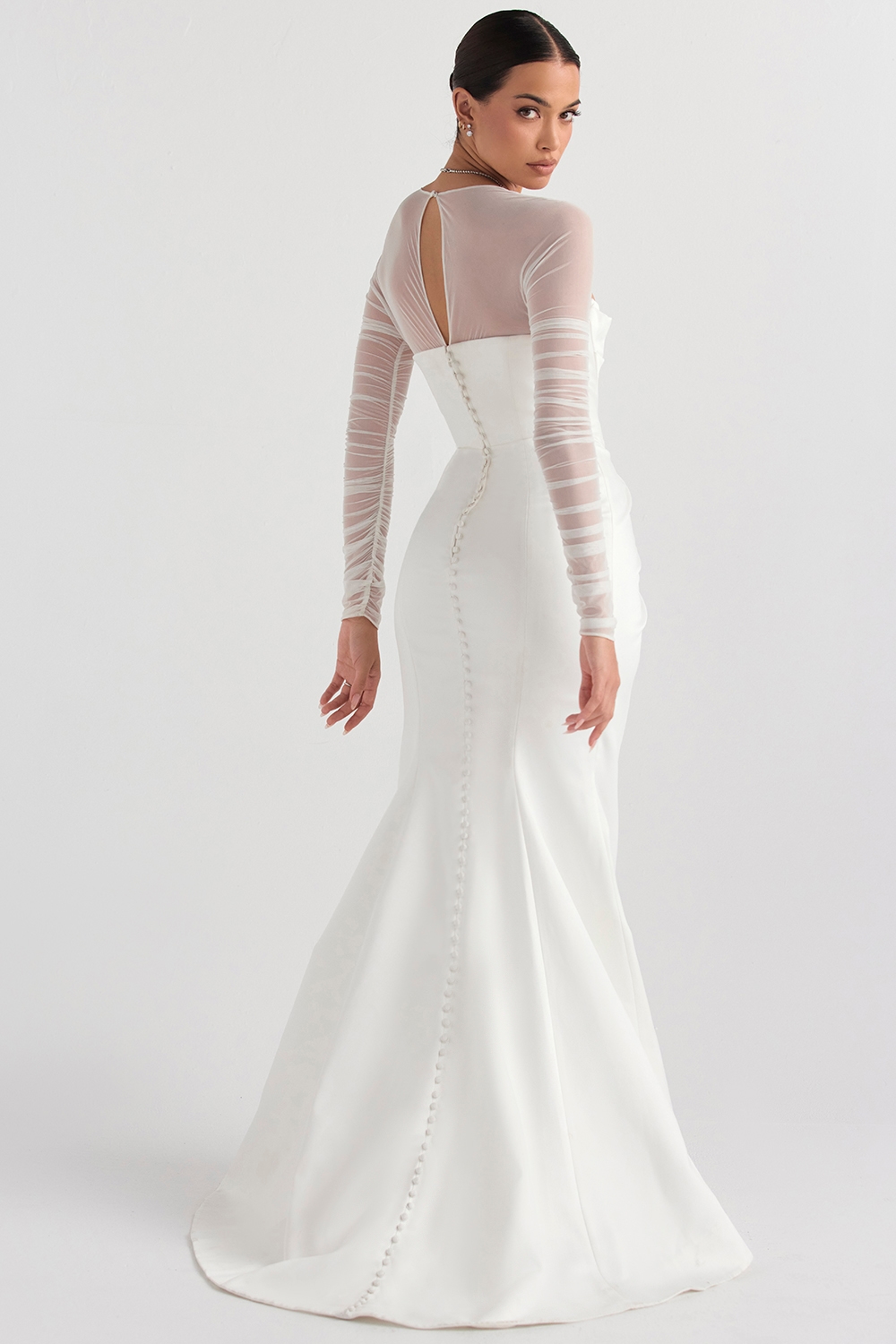 Elise  White Satin Bridal Gown — image 10
