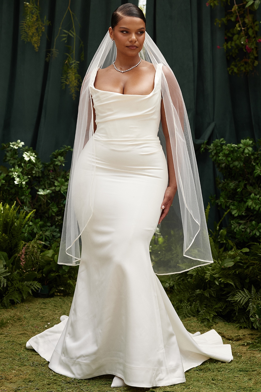 Emilie  Off White Satin Mermaid Bridal Gown — image 20