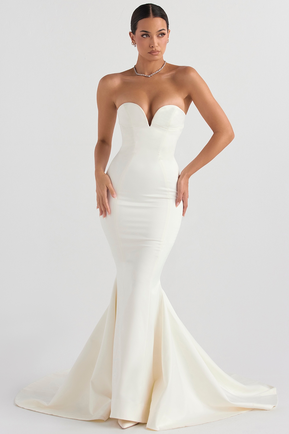 Giselle  Ivory Satin Strapless Bridal Gown — image 3