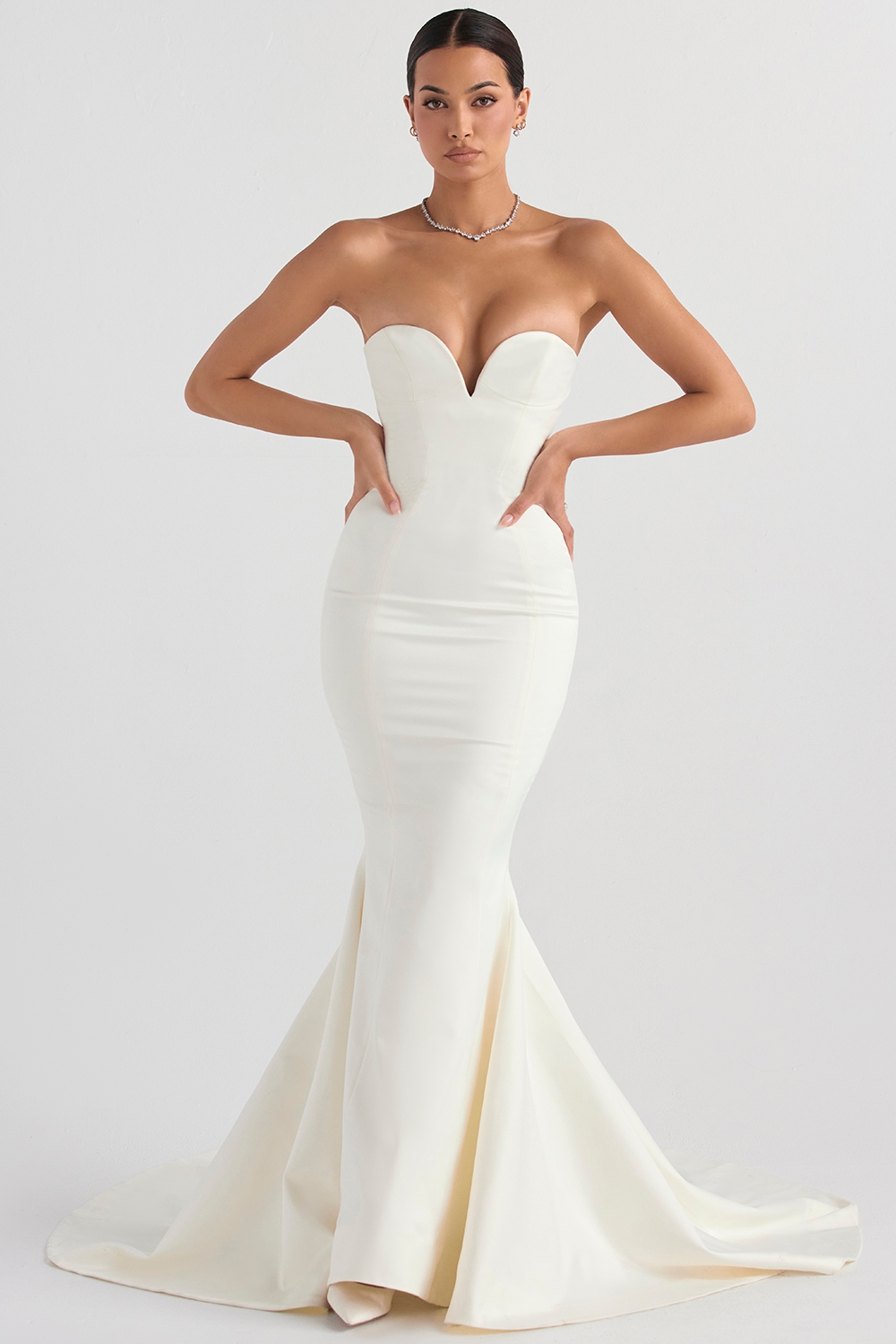 Giselle  Ivory Satin Strapless Bridal Gown — image 2