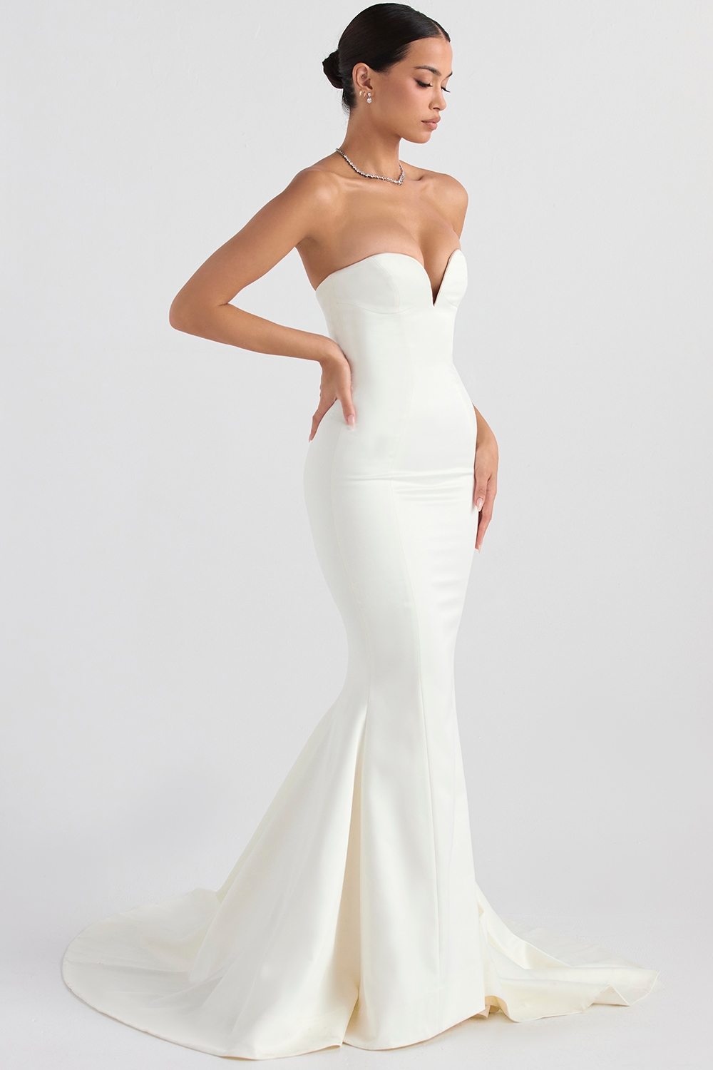 Giselle  Ivory Satin Strapless Bridal Gown — image 7