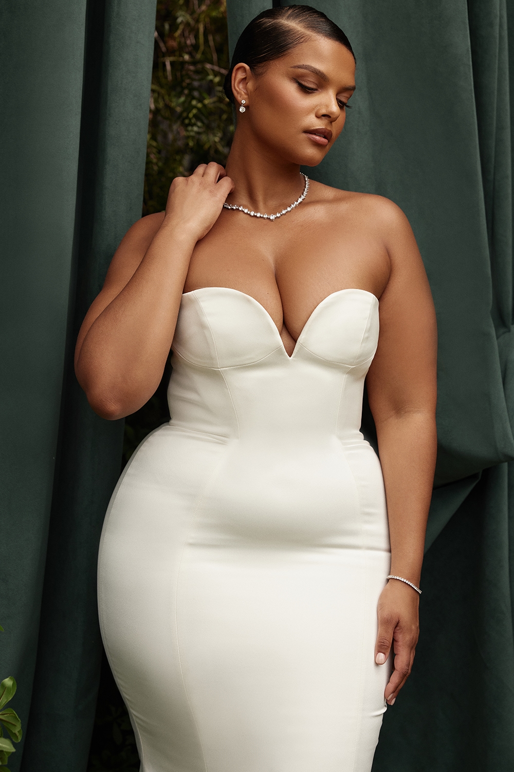 Giselle  Ivory Satin Strapless Bridal Gown — image 16