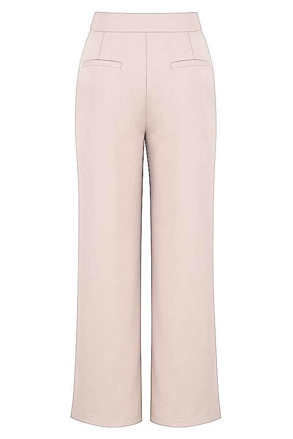 Alivia  Beige Loose Fit Trousers — image 12