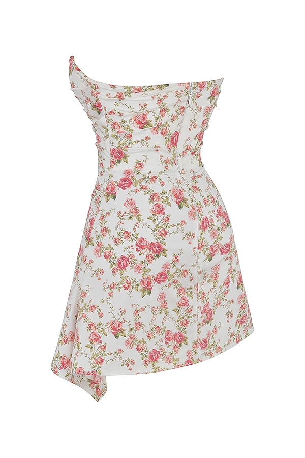 Jasmine  Rose Print Draped Corset Dress — image 15
