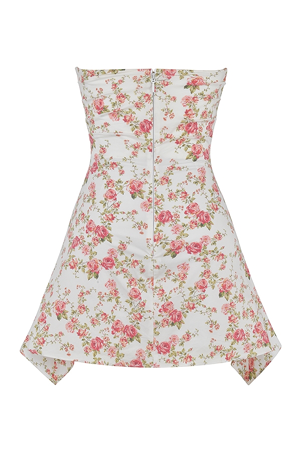 Jasmine  Rose Print Draped Corset Dress — image 16
