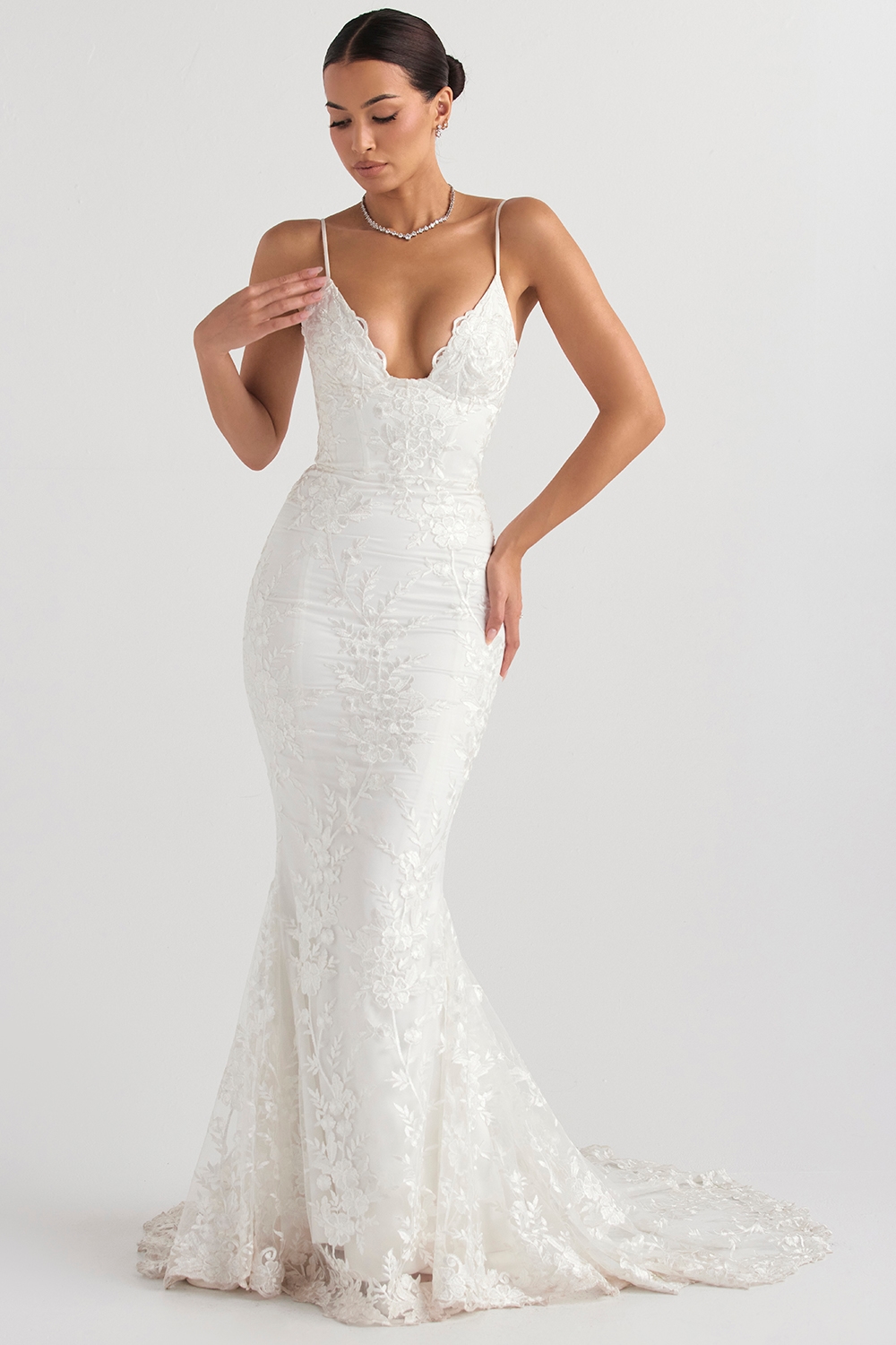 Solene  White Lace Bridal Gown — image 3