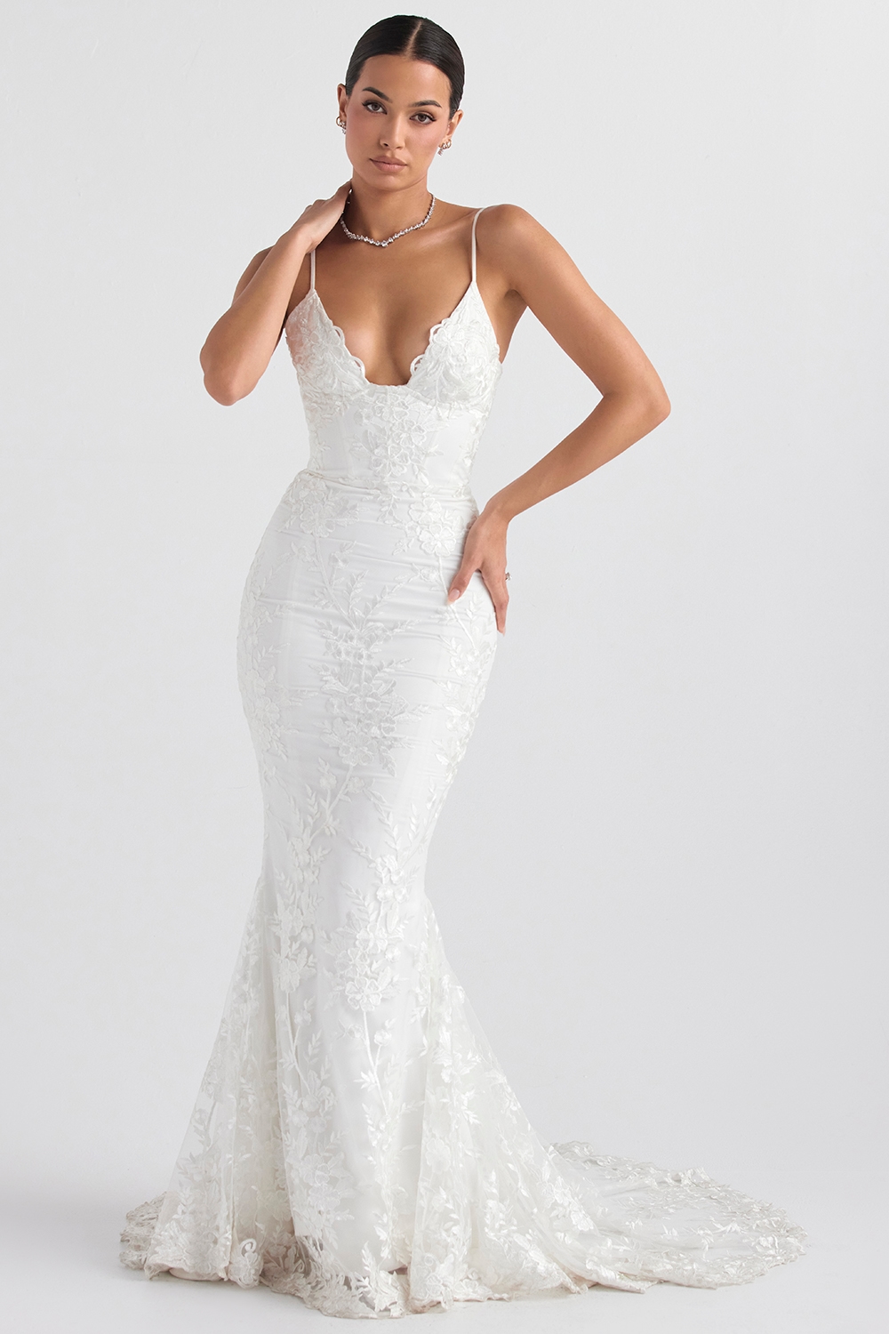 Solene  White Lace Bridal Gown — image 4