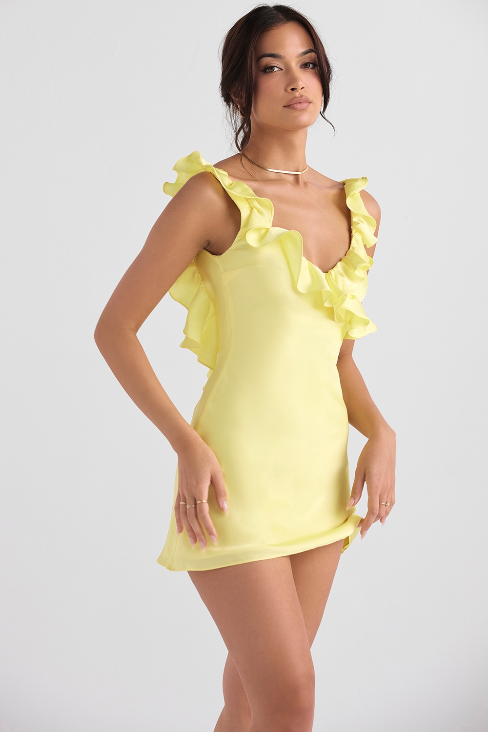 Tink  Buttercup Satin Ruffle Mini Dress — image 10
