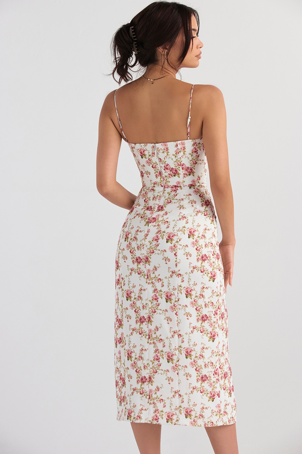 Charlotte  Rose Print Corset Midi Sundress — image 11