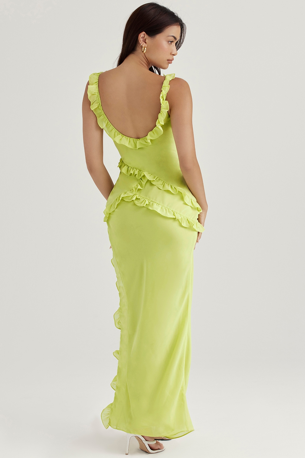 Pixie  Lime Ruffle Maxi Dress — image 11