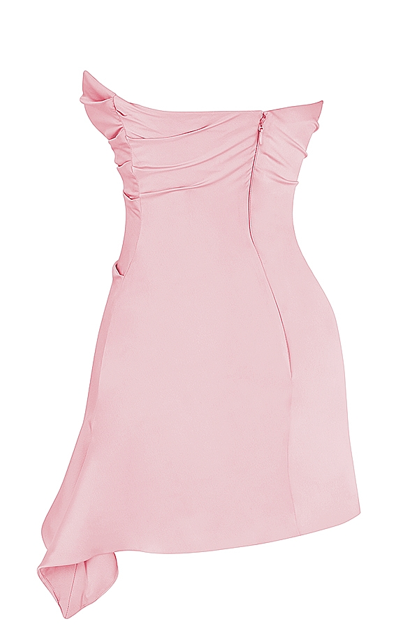 Jasmine  Rose Pink Draped Strapless Corset Dress — image 11