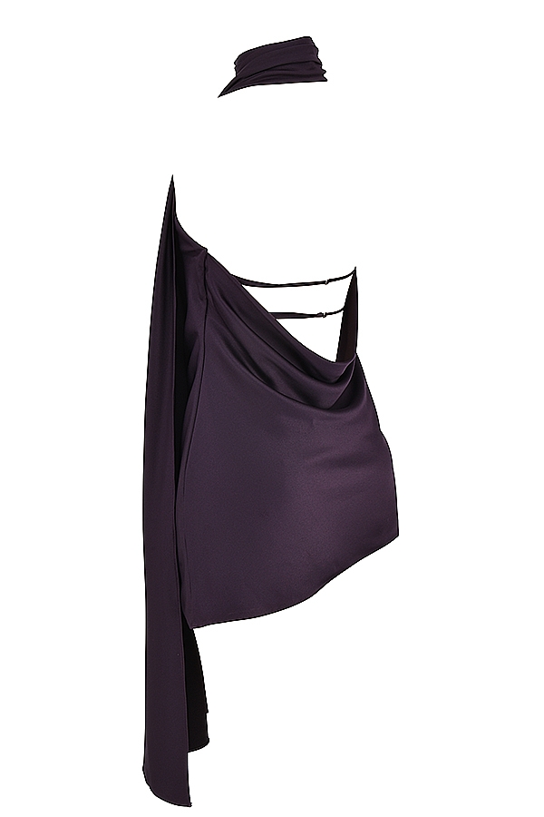 Aida  Night Shade Asymmetric Wrap Neck Dress — image 15