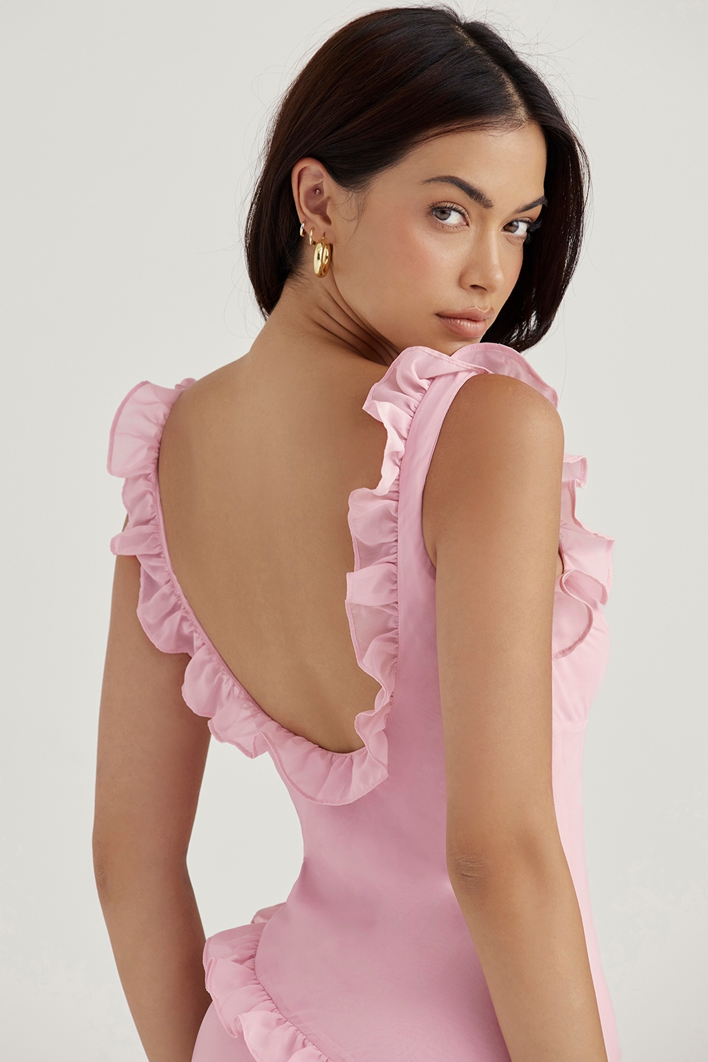 Tania  Pink Quartz Ruffle Mini Dress — image 10