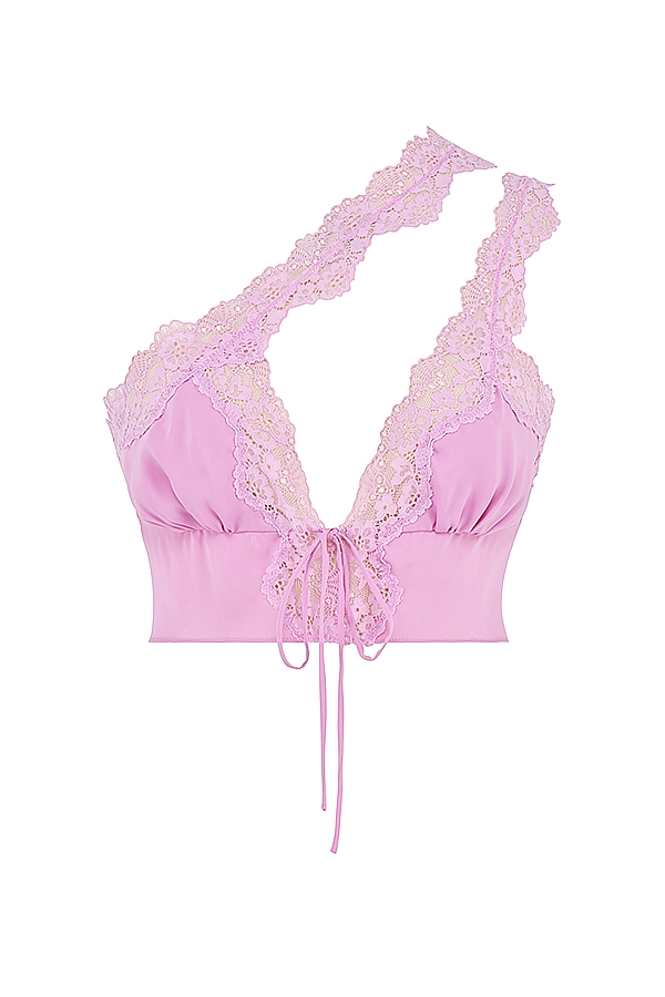 Lorena  Pink Floaty Cropped Top — image 12