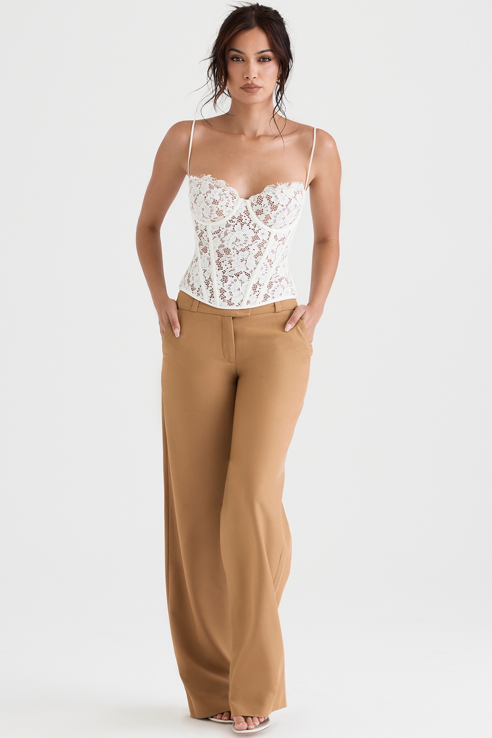 Mila  Ivory Lace Underwired Corset — image 5