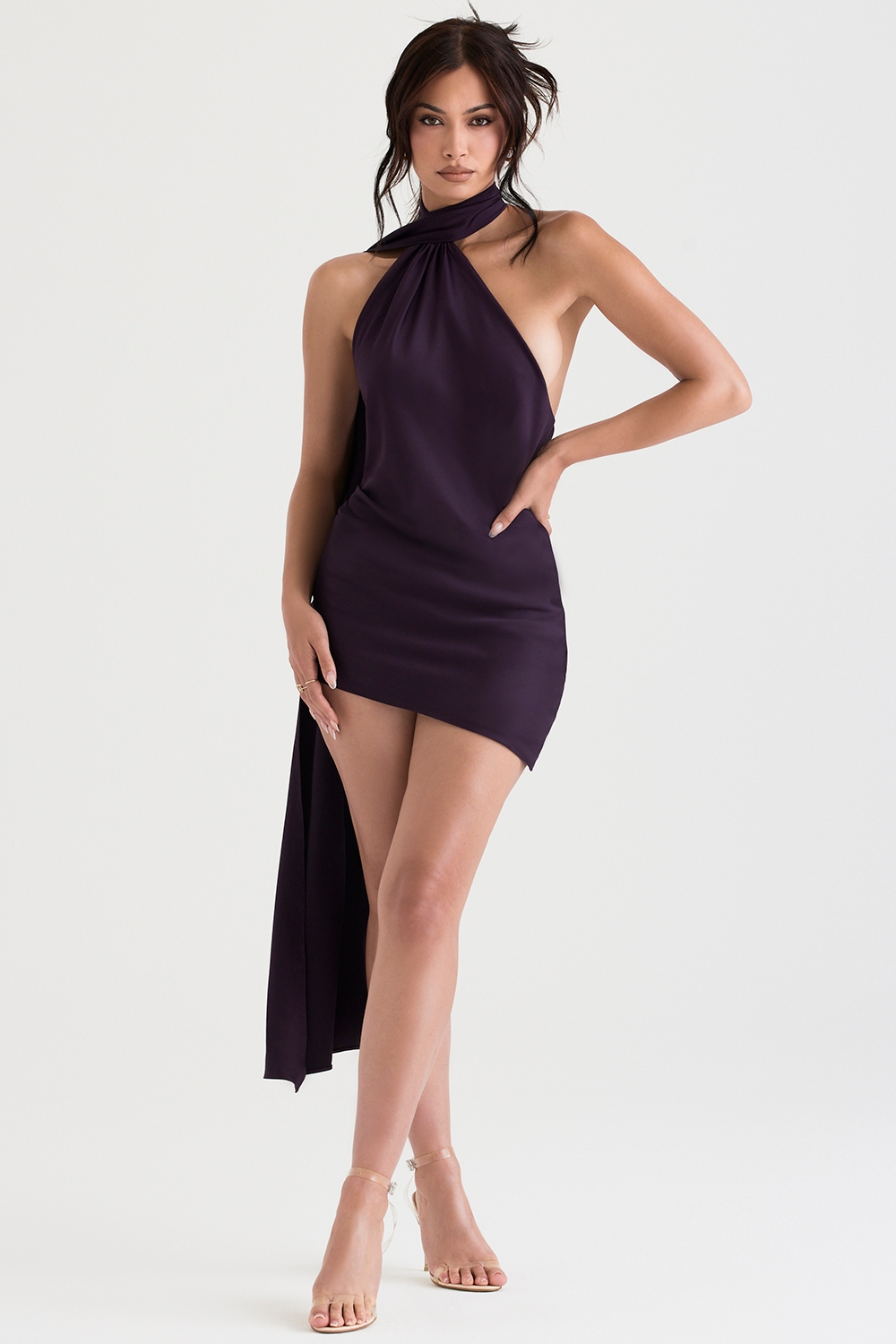 Aida  Night Shade Asymmetric Wrap Neck Dress — image 3
