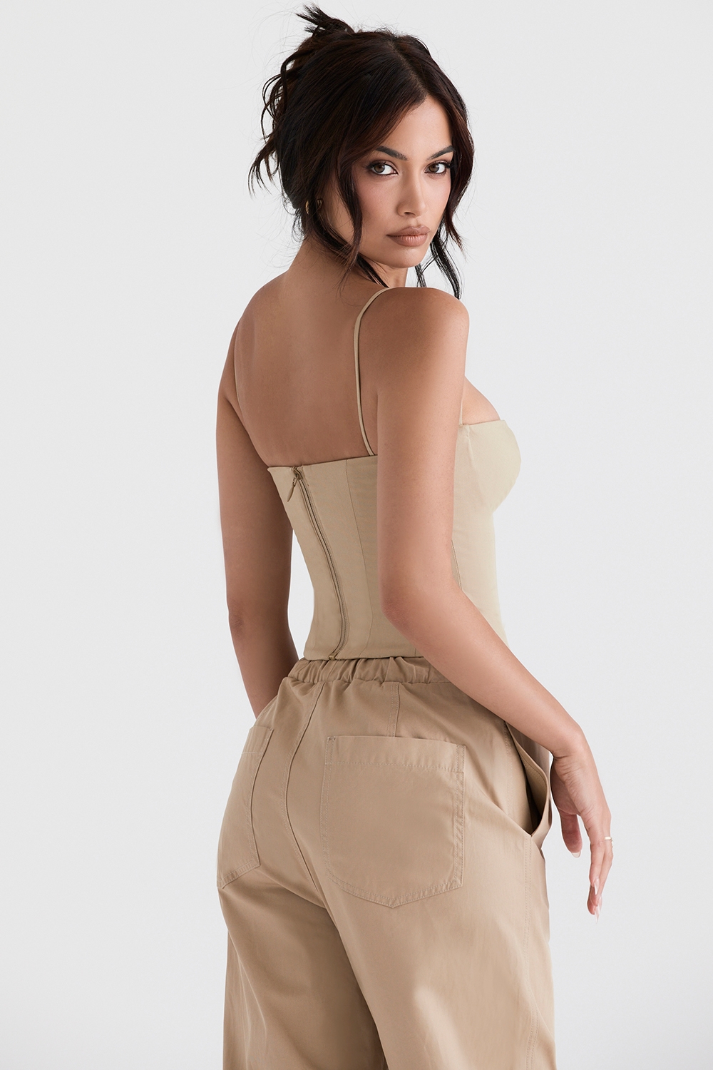 Audette  Camel Structured Corset — image 8