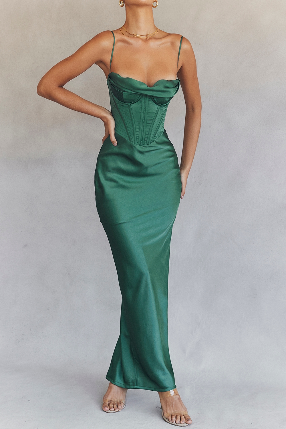 Charmaine  Forest Corset Maxi Dress — image 7