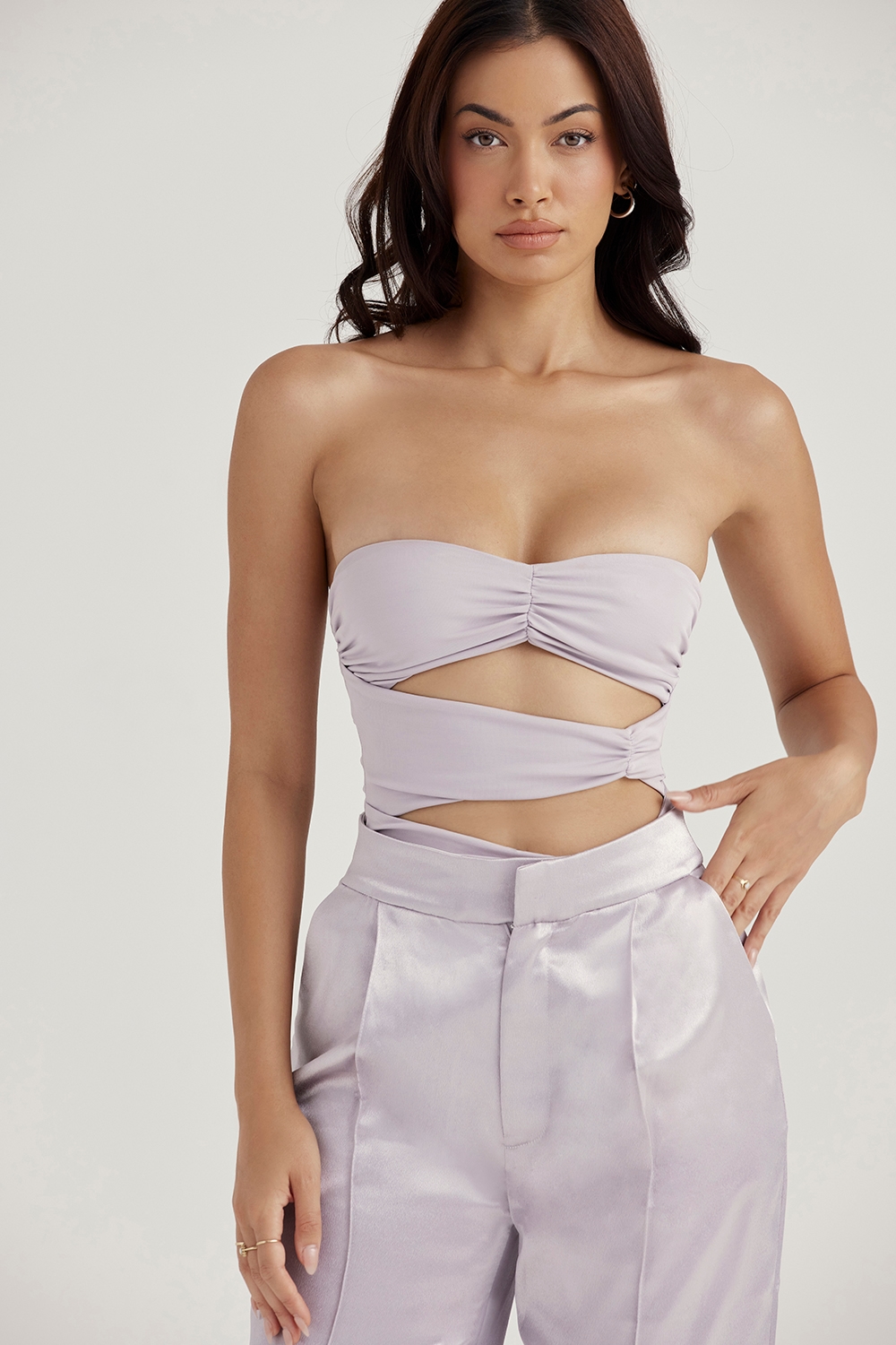 Joie  Grey Flower Trimmed Bodysuit — image 5