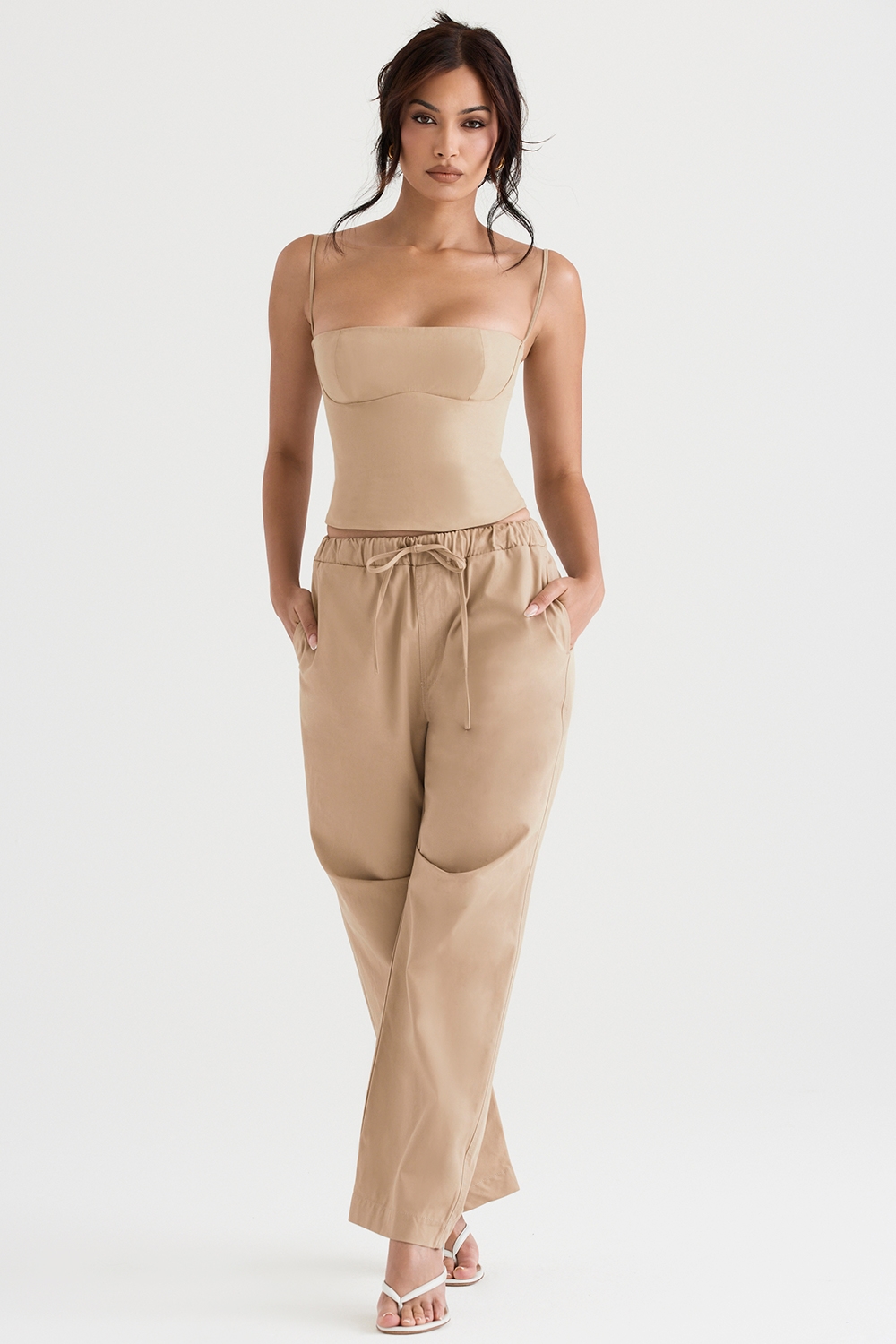 Luna  Camel Cargo Trousers — image 1