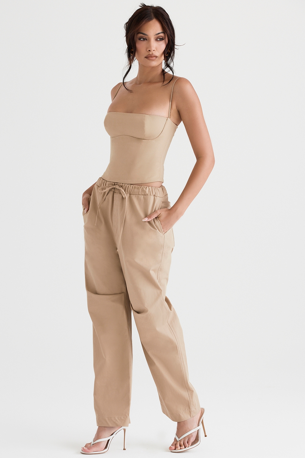 Luna  Camel Cargo Trousers — image 5