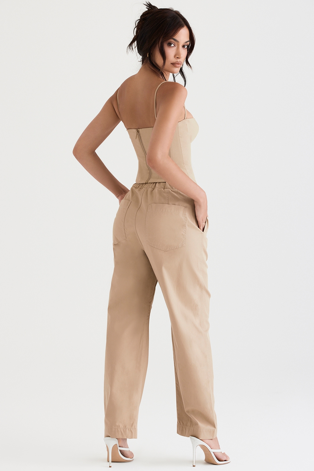 Luna  Camel Cargo Trousers — image 6
