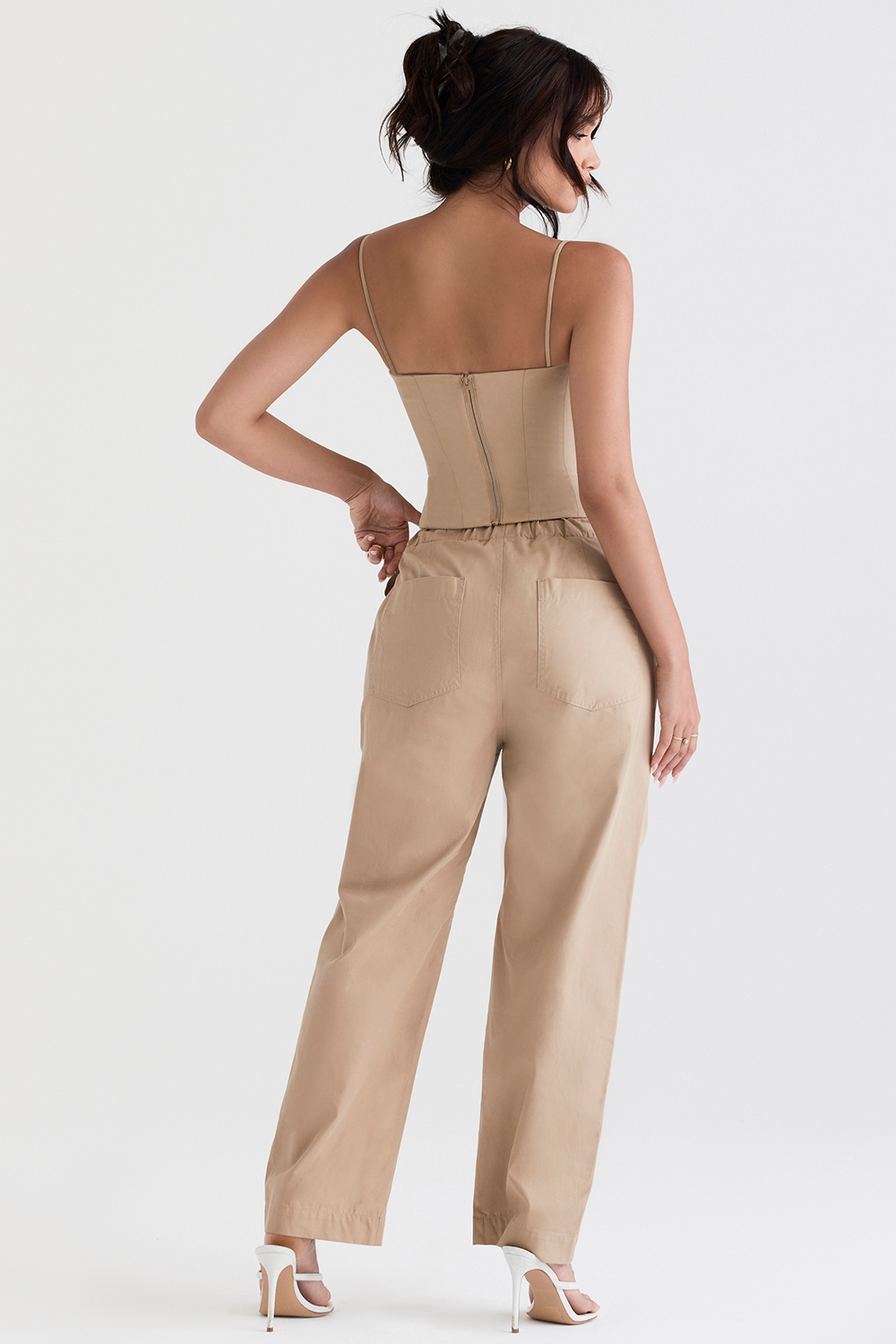 Luna  Camel Cargo Trousers — image 7