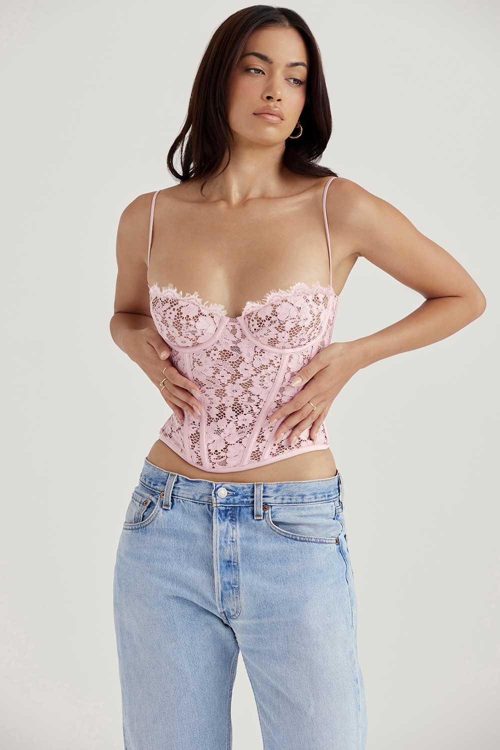 Mila  Rose Lace Underwired Corset — image 7