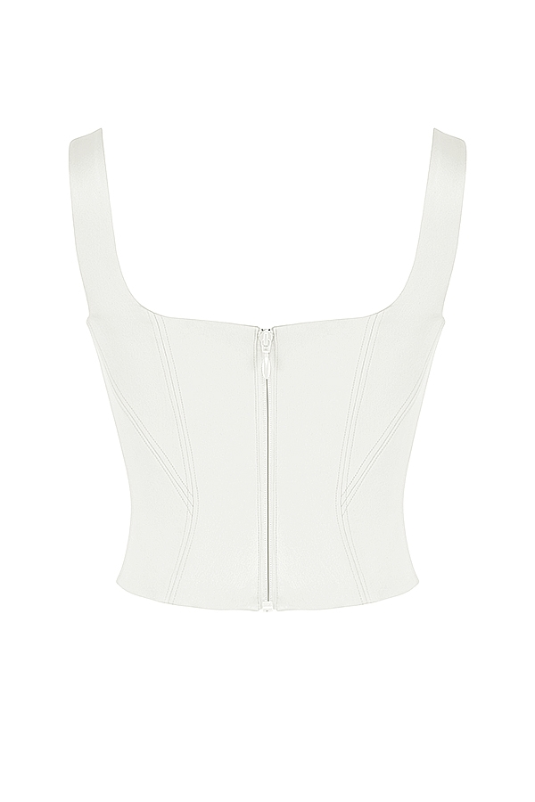 Rafa  Ivory Satin Longline Corset — image 13