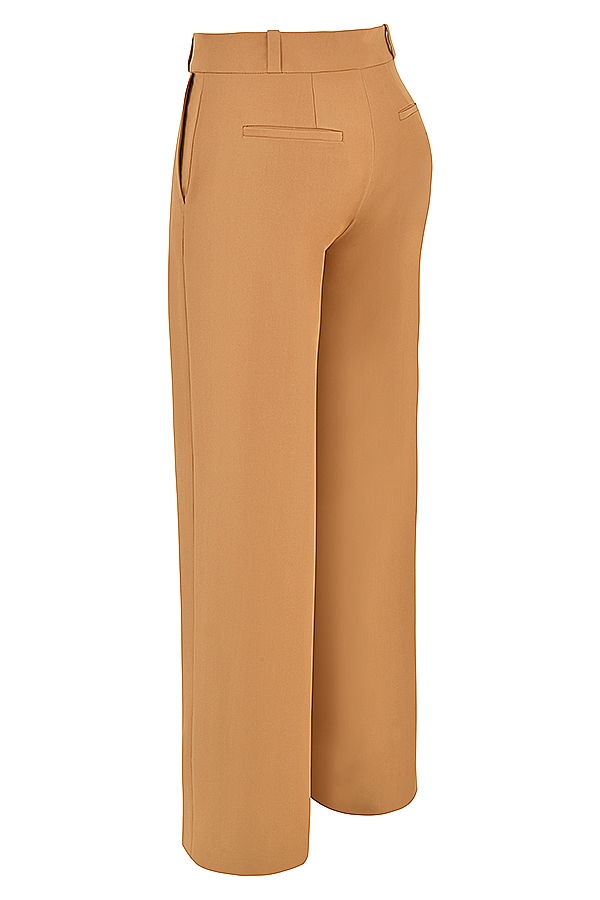 Cameron  Caramel Relaxed Tailored Trousers — image 10