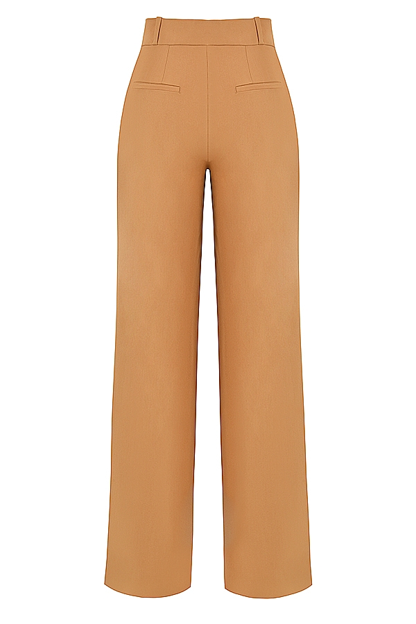 Cameron  Caramel Relaxed Tailored Trousers — image 11