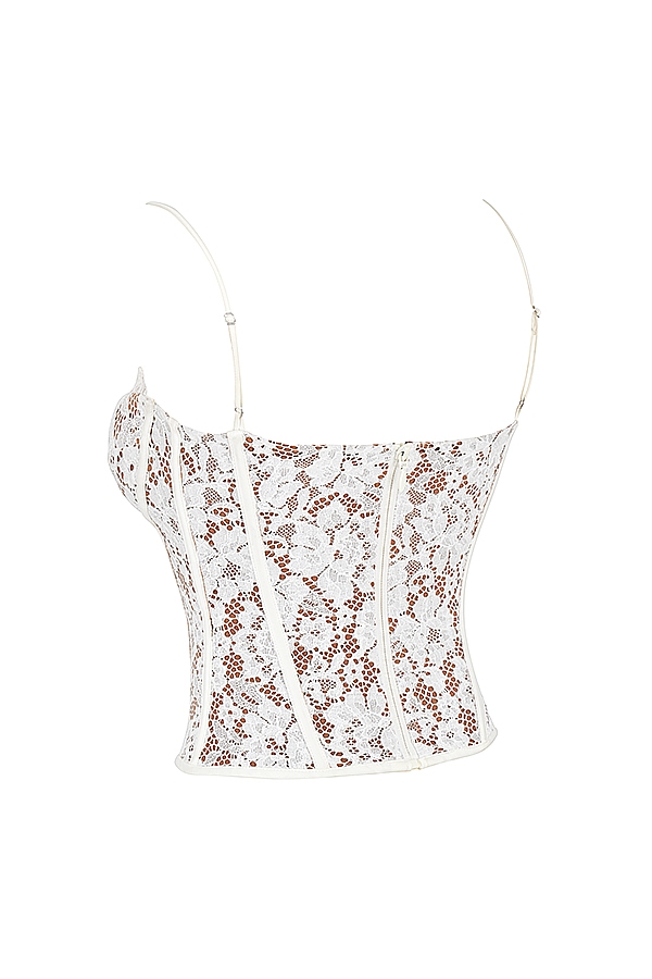 Mila  Ivory Lace Underwired Corset — image 13