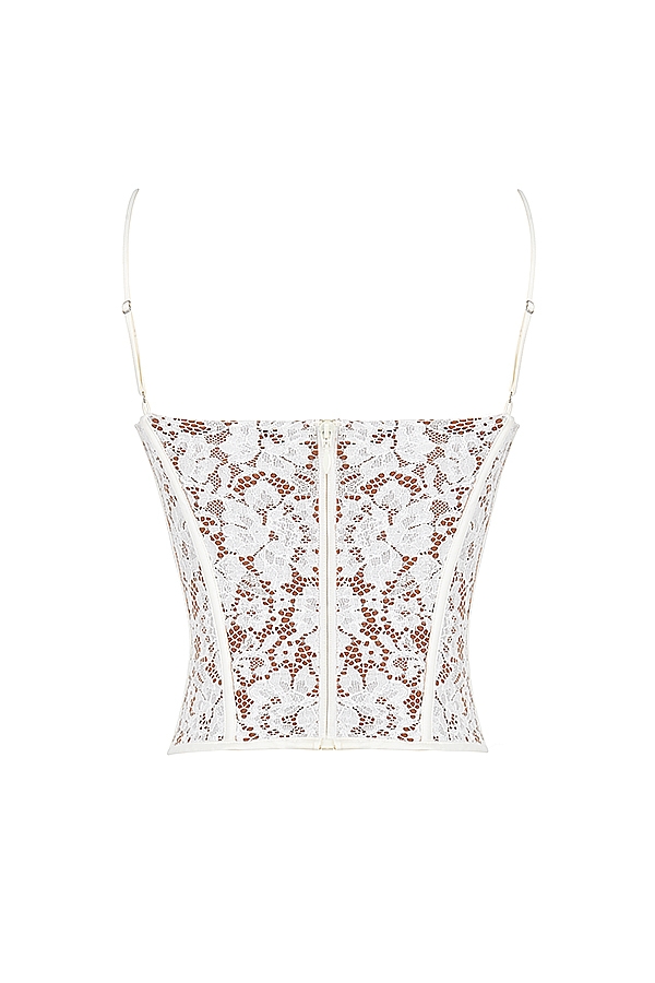 Mila  Ivory Lace Underwired Corset — image 14