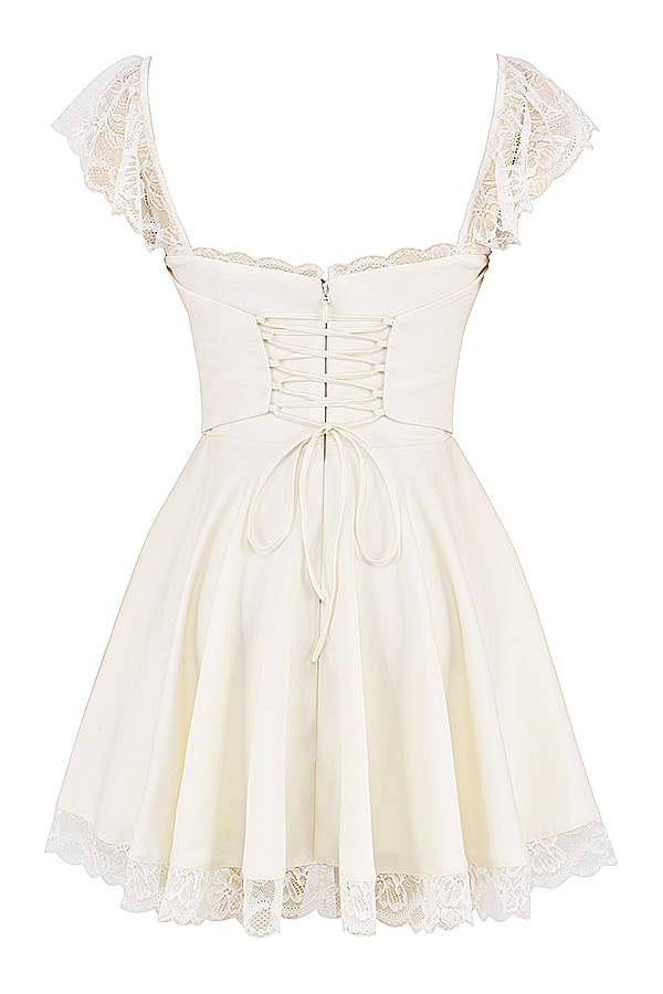 Kaia  Ivory A-Line Mini Dress — image 17