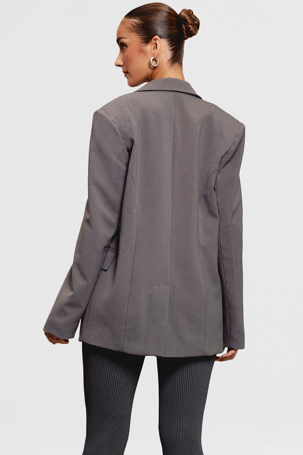 Aline  Dark Grey Oversized Blazer — image 5